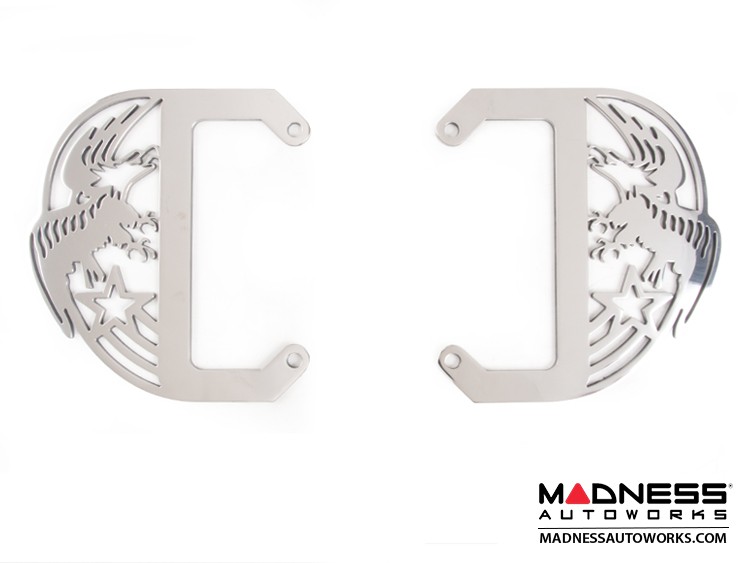 smart fortwo Custom License Plate Frame American Eagle Polished